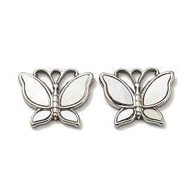 304 Stainless Steel Shell Charms, Butterfly