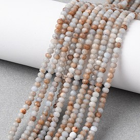 Натуральные ангельские бусины, граненые, рондель