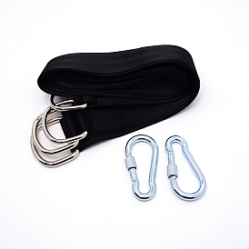 Tree Swing Hanging Straps, Long Polyester Straps with Felt Tapes and Lock Snap Carabiner Hooks