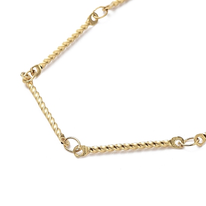 304 Stainless Steel Twist Bar Link Chain Bracelet