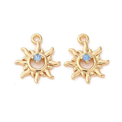 Латунные микро проложить кубического циркония подвески, без кадмия, без никеля и без свинца, солнечные чары