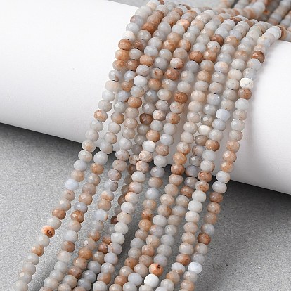 Натуральные ангельские бусины, граненые, рондель