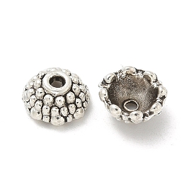 Tibetan Style Alloy Bead Caps, Cadmium Free & Lead Free, Flower