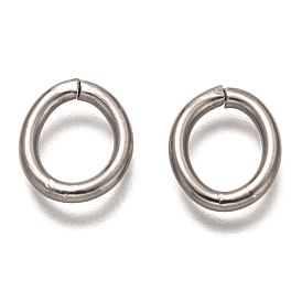 201 Stainless Steel Jump Ring, Open Jump Rings, Oval