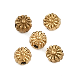 304 из нержавеющей стали бусы, ионное покрытие (ip), цветок