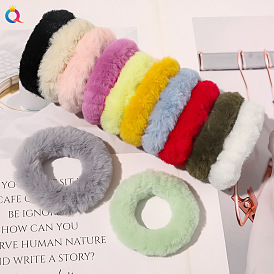 Cozy Candy-Colored Plush Seamless Hair Ties for Sweet Forest Style