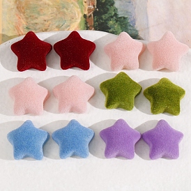 Flocking Resin Cabochons, Star