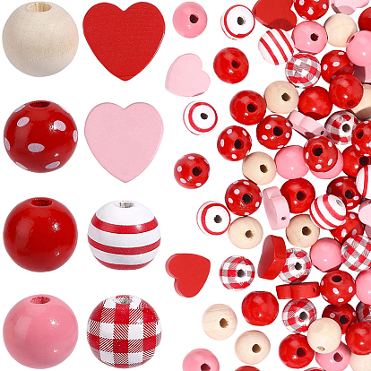 240 шт 8 стили натуральных деревянных бусин, разнообразные