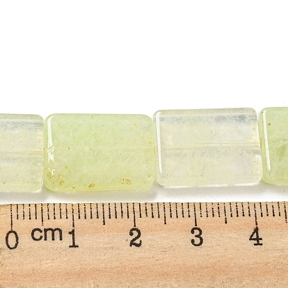Brins de perles de verre en pierre de pastèque jaune, rectangle