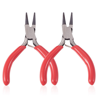 2шт. 3 мини-плоскогубцы из углеродистой стали, круглогубцы с красными ручками, полирование