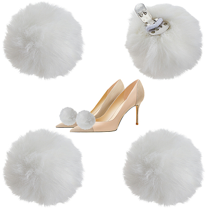 4 шт. пряжки для обуви с помпонами из искусственной шерсти, съемное украшение для обуви