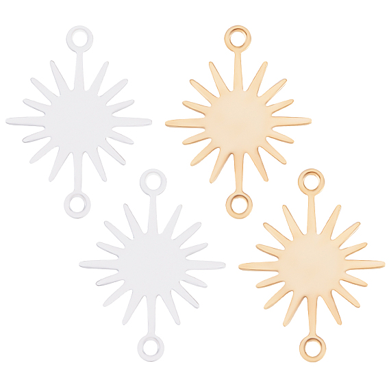 40шт 2 цвета латунные соединительные подвески, без кадмия и без свинца, солнечные ссылки