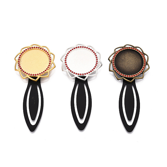 Закладки из сплава и железа, с плоским круглым вращающимся подносом и стразами