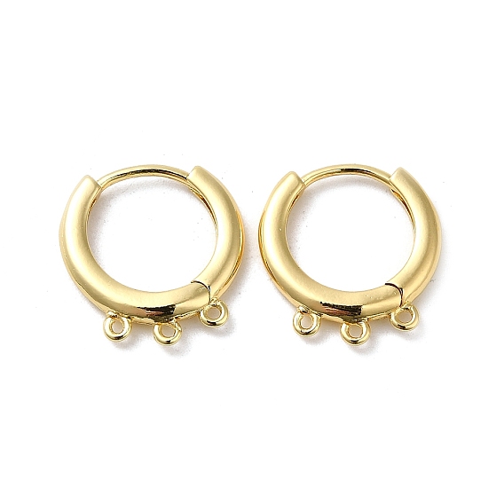 Фурнитура для сережек Huggie Hoop из латуни, без кадмия и без свинца, долговечный