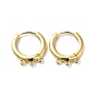 Фурнитура для сережек Huggie Hoop из латуни, без кадмия и без свинца, долговечный