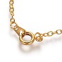 Brass Cable Chain Necklaces with Iron Findings, 18 inch