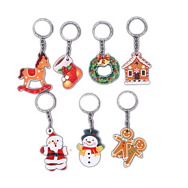 Christmas Theme Resin Keychain