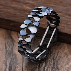 Coloful Alloy Enamel Links Stretch Bangles