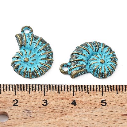 Alloy Pendant, Antique Bronze & Blue Patina