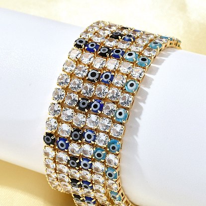 Латунные эмалевые браслеты и подвески, с четким кубического циркония, без кадмия и без свинца, стойки покрытие