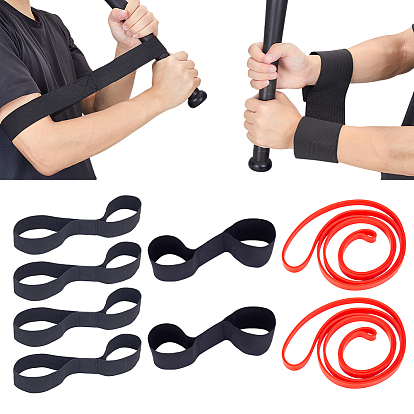 8 шт. 3 стили эспандеров из термопластичного эспандера и резины для йоги и пауэрлифтинга