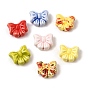 Handmade Porcelain Beads, Bright Glazed Porcelain, Bowknot