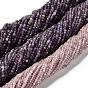 Природный аметист нитей бисера, граненые круглые