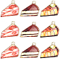 30 pcs 3 pendentifs en alliage imprimés en couleurs, dieu de la lumière, gateau de triangle