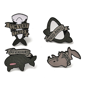 Shark Alloy Enamel Pins Brooches for Backpack Clothes