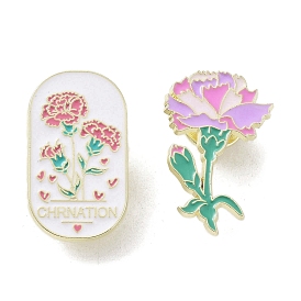 Flower Alloy Enamel Pin Brooches, for Backpack Clothes