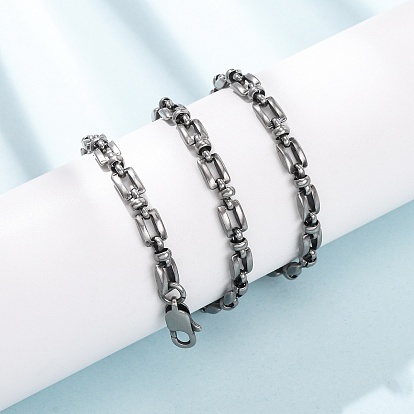 Винтажные 304 цепочки из нержавеющей стали с прямоугольными звеньями