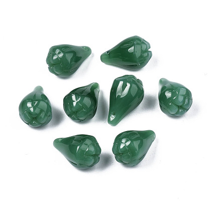 Nachahmung Jade Glas-Anhänger, Blütenknospen-Anhänger