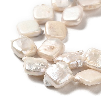 Natural Keshi Pearl Beads Strands, Baroque Pearls, Cultured Freshwater Pearl, Rhombus