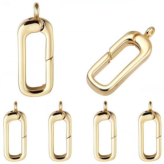 6шт. латунные пружинные кольца-затворы, долговечный, без свинца и без кадмия, стойки покрытие