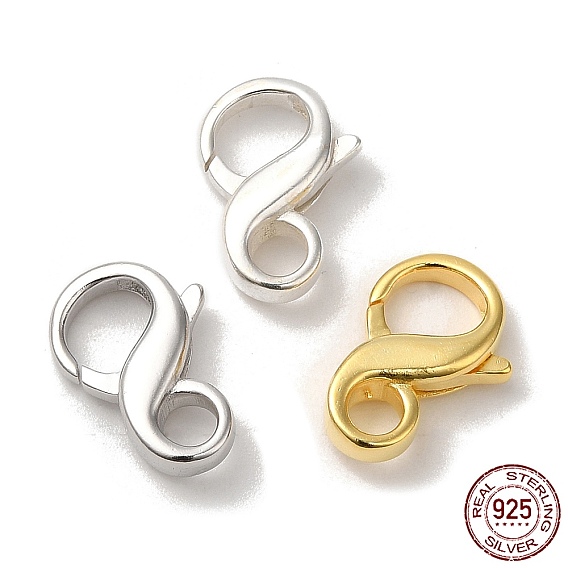 925 стерлингового серебра застежкой омар коготь, с печатью 925