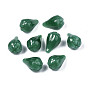 Imitation Jade Glass Pendants, Flower Bud Charms
