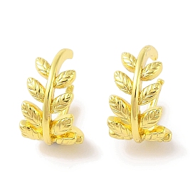 Leaf Brass Cuff Earrings for Women