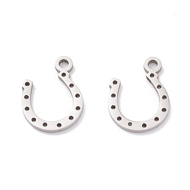 Pendentifs en acier inoxydable, Coupe au laser, polissage manuel, En forme de U