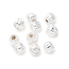 Латунные бусины, гофрированный круглый, без кадмия и без свинца, стойки покрытие, долговечный