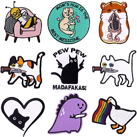 Animal Theme Computerized Embroidery Cloth Iron on/Sew on Patches, Costume Accessories