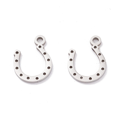 Pendentifs en acier inoxydable, Coupe au laser, polissage manuel, En forme de U