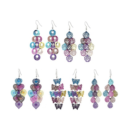 430 из нержавеющей стали болтаться серьги, с платиновой фурнитурой для сережек