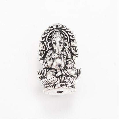 Alloy Beads, Hindu Elephant God Lord Ganesh Statue, Cadmium Free & Lead Free