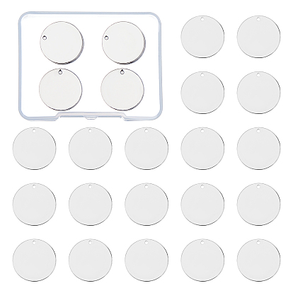 Латунные подвески, пустая бирка с зеркальной полировкой, плоско-круглые