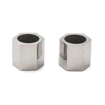 304 из нержавеющей стали бусы, шестиугольник