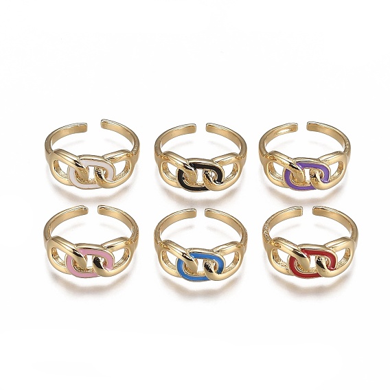 Манжеты с латунной эмалью, открытые кольца, без кадмия и без свинца, форма обочины, золотые