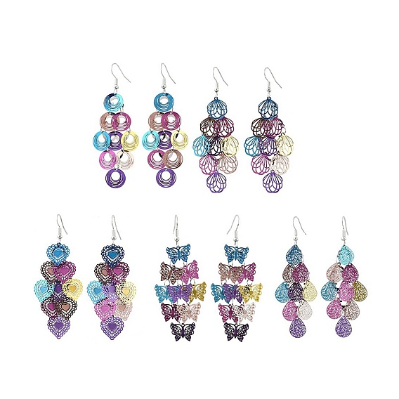 430 из нержавеющей стали болтаться серьги, с платиновой фурнитурой для сережек