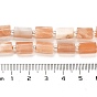 Natural Sunstone Beads Strands, with Seed Beads, Faceted Column