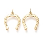 Brass Pendants, with Jump Rings, Long-Lasting Plated, Horseshoe