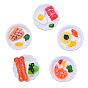 30 шт. 5 стиль декодирования кабошонов из смолы, имитация еды, плоско-круглые